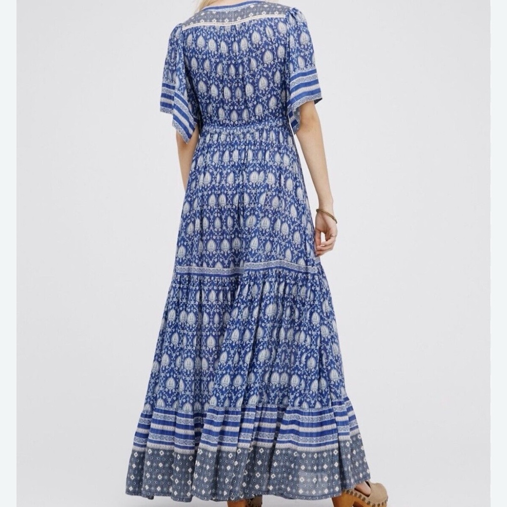 Rare Spell and the Gypsy Oracle Gown Maxi Duster Dress Indigo - Picture 4 of 16